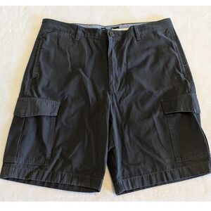 Chaps Mens Shorts 36 Dark Gray Cotton Cargo Pockets Casual‎ Summer